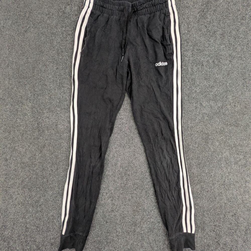 Adidas Jogger Pants Womens XS Black Athletic Workout Track Pants Sports Trousers